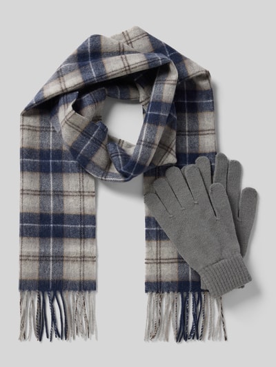 Barbour Handschoenen en sjaal in een set van wolmix Middengrijs - 1