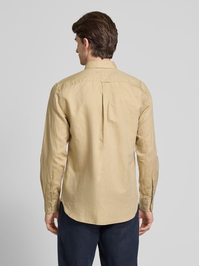 Tommy Hilfiger Regular Fit Freizeithemd aus Baumwoll-Leinen-Mix Beige 5