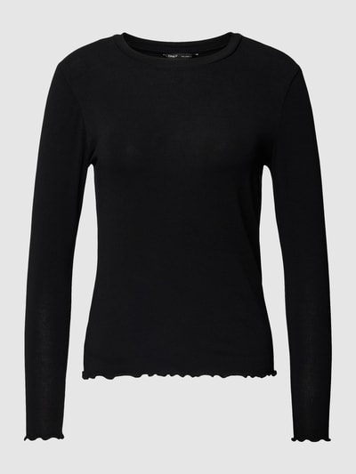 Only Longsleeve mit Muschelsaum Black 2