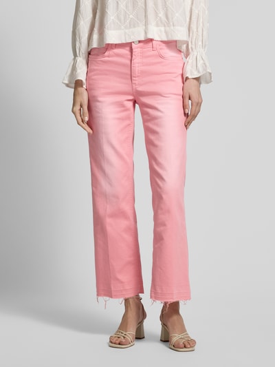 Milano Italy Straight Leg Jeans mit verkürztem Schnitt Rosa 4