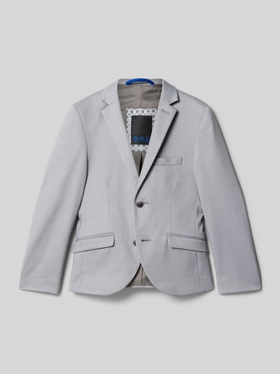 G.O.L. Slim Fit Blazer mit Reverskragen Hellgrau 1