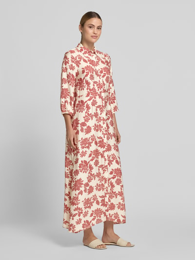 MSCH Copenhagen Hemdblusenkleid aus Viskose-Mix mit 3/4-Arm Modell 'Vildana' Offwhite 1