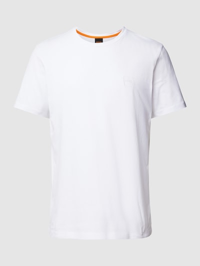 BOSS Orange T-Shirt mit Label-Print Modell 'Tales' Weiss 2