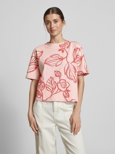 JAKE*S STUDIO WOMAN T-Shirt mit geripptem Rundhalsausschnitt Koralle 4