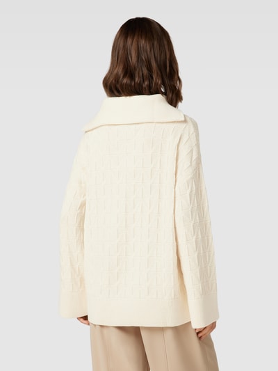 Gant Strickpullover aus Baumwoll-Woll-Mix mit Strukturmuster Offwhite 5