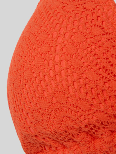 Produktfoto, Bikini mit Allover-Crochet-Optik Modell 'Sunmesh' von Banana Moon, Elastischer-Material-Mix, strukturierte Oberflächen, intensives Orange