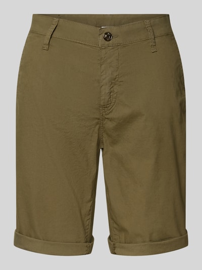 MAC Regular Fit Bermudas mit Paspeltaschen am Gesäß Oliv 2