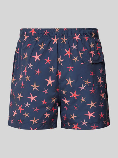 MCNEAL Regular Fit Badeshorts mit Allover-Motiv-Print Marine 3
