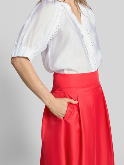 Copenhagen Muse Midirock mit gelegten Falten Modell 'SIMI' Rot 3