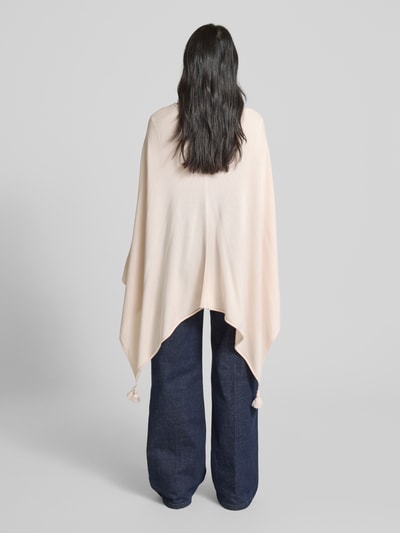 comma Gebreide poncho met kwastjes Lichtroze - 5