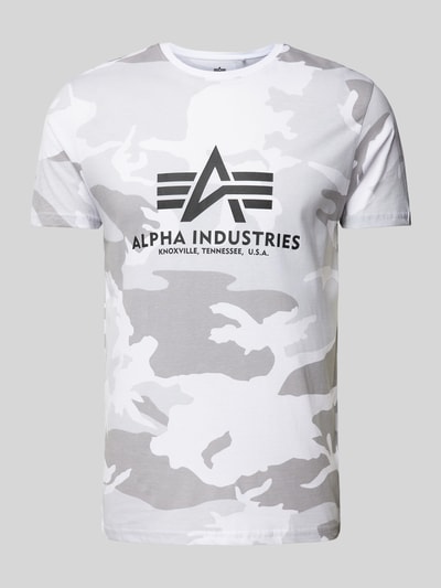 Alpha Industries T-shirt z nadrukiem z logo Biały 2