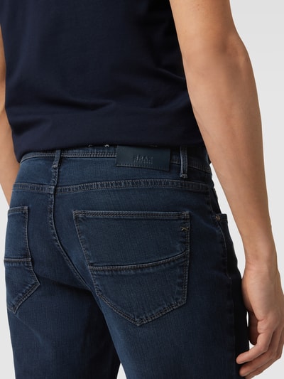 Brax Straight Fit Jeans mit 5-Pocket-Design Modell 'Cadiz' Blau Melange 3