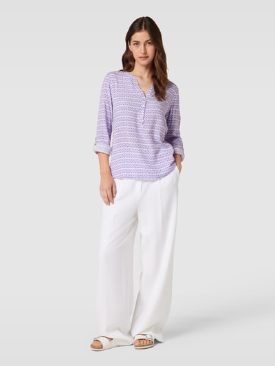 Montego Bluse mit Allover-Muster Violett 1