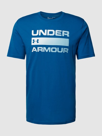 Under Armour T-shirt z nadrukiem z logo model ‘TEAM ISSUE’ Petrol 2