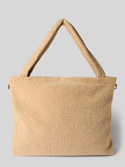 STUDIO NOOS Shopper van teddybont met labeldetail Ecru - 4