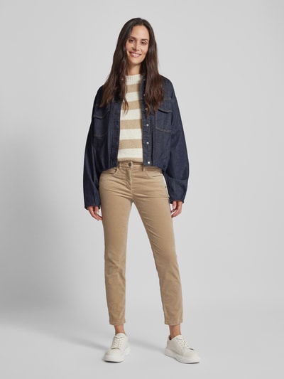 Luisa Cerano Regular fit jeans in 5-pocketmodel Camel - 1