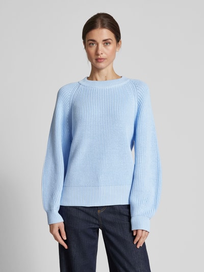 s.Oliver RED LABEL Comfort Fit Strickpullover mit Raglanärmeln Bleu 4