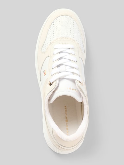 Tommy Hilfiger Low Top Sneaker mit echtem Lederbesatz Weiss 3