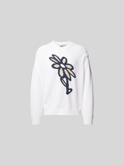 MAISON KITSUNÉ Pullover in Strick-Optik Weiss 2