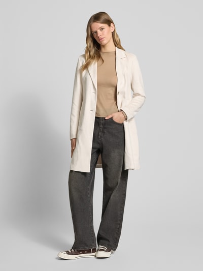 Only Regular Fit Mantel mit Zierknöpfen Modell 'DIANE' Beige 1