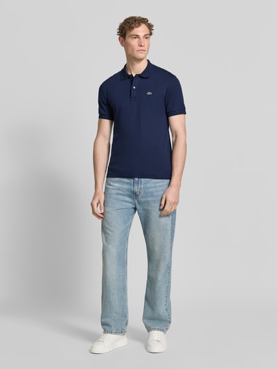 Lacoste Regular Fit Poloshirt aus reiner Baumwolle Marine 1