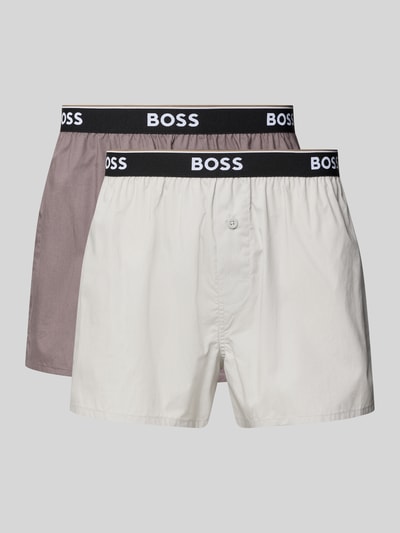 Produktfoto, Regular Fit Boxershorts aus reiner Baumwolle im 2er-Pack Modell '2P BOXER' von BOSS, Optik: Unifarben, Label-Bund, elastischer Bundabschluss, Materialverarbeitung: Jersey, Multipack: 2er-Pack, Reine Baumwolle