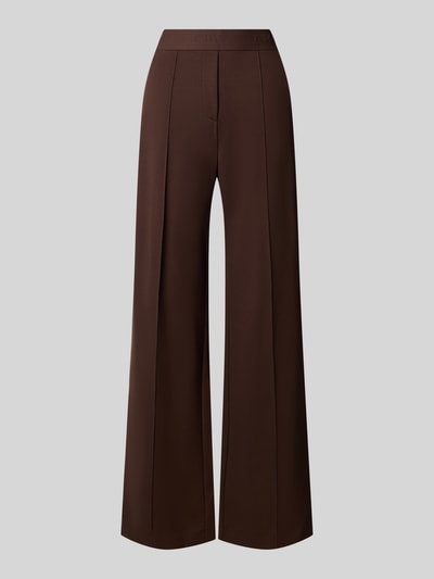 Productfoto, Wide Fit Hose aus Viskose-Mix van Christian Berg Woman in bruin, elastische band, Achterzakken, bandwijdte maat 36: 38 cm, binnenbeenlengte maat 36: 82 cm