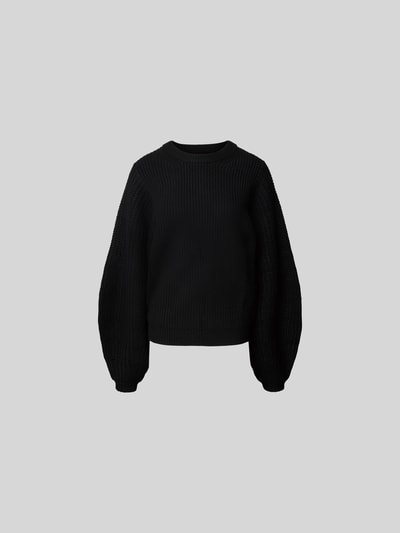 Staud Oversized Wollpullover in Strick-Optik Black 2