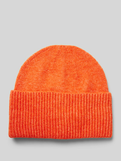 s.Oliver RED LABEL Beanie mit Wollanteil und breitem Rippstrick-Umschlag Rot 1