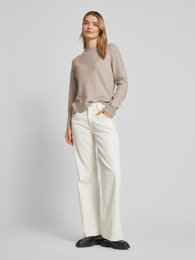 Vero Moda Weicher Langarm Pullover mit Rundhalsausschnitt Modell 'DOFFY' Sand 1