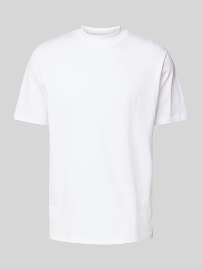 ROTHOLZ T-shirt z golfem model ‘Big Collar’ Złamany biały 2