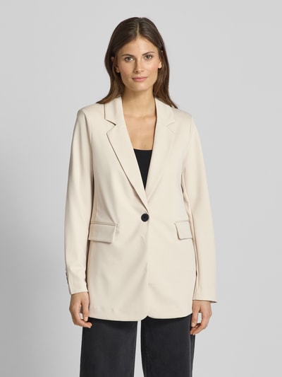 FREE/QUENT Lange blazer met reverskraag, model 'Nanni' Beige - 4