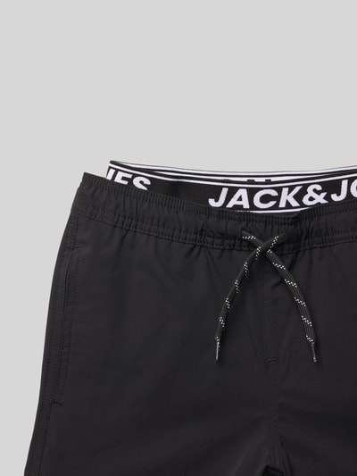 Jack & Jones Badehose mit elastischem Logo-Bund Modell 'MAUI' Black 2