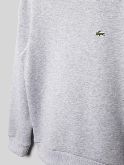 Lacoste Sweatshirt mit Label-Stitching Mittelgrau Melange 2