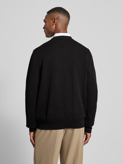 HUGO Loose fit gebreide pullover van puur katoen, model 'SAN CELLY' Zwart - 5