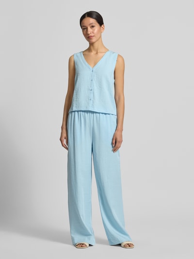MSCH Copenhagen Bluzka z mieszanki wiskozy krój regular fit model 'Daria' Jasnoniebieski 1