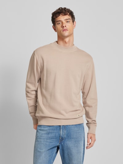 Calvin Klein Jeans Sweatshirt met ronde hals Taupe - 4