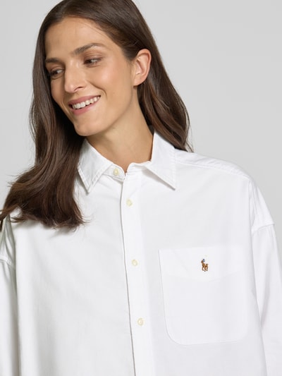 Polo Ralph Lauren Regular fit overhemdblouse met logostitching Wit - 3