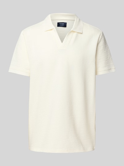 MCNEAL Regular Fit Poloshirt mit V-Ausschnitt Offwhite 2