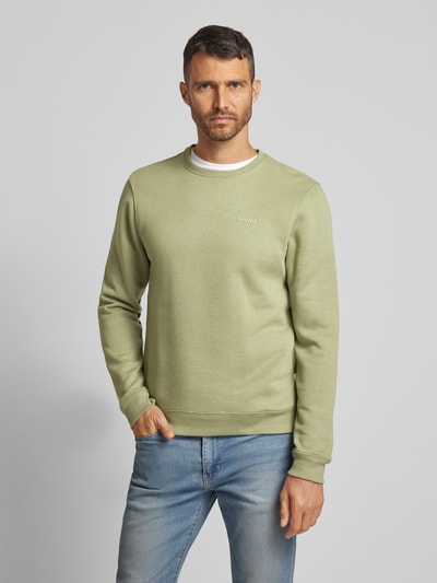 Blend Sweatshirt met ribboorden, model 'Downton' Olijfgroen - 4