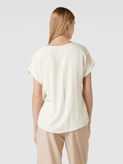 Montego Blusenshirt aus reiner Viskose mit Kellerfalte Offwhite 5