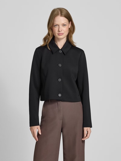 comma Regular fit blazer met steekzakken Zwart - 4