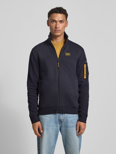PME Legend Bluza rozpinana z fakturowanym wzorem Granatowy 4