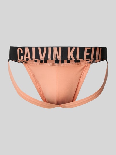 Calvin Klein Underwear Jockstrapy z elastycznym pasem z logo w zestawie 3 szt. Morelowy 3