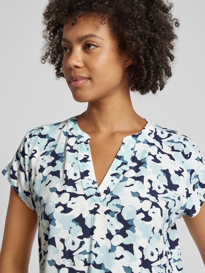 Tom Tailor Blouse met tuniekkraag Marineblauw - 3