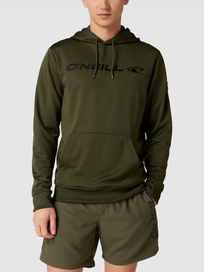 ONeill Hoodie met labelstitching, model 'RUTILE' Olijfgroen - 4