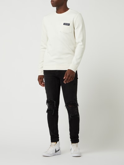 Tom Tailor Denim Sweatshirt mit Brusttasche Offwhite 1