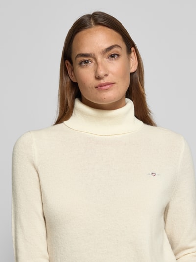 GANT Regular fit coltrui van wolmix, model 'Extrafine' Offwhite - 3