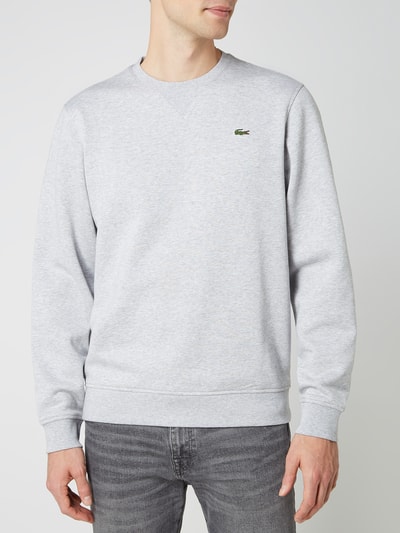 Lacoste Sweatshirt mit Logo Silber Melange 4