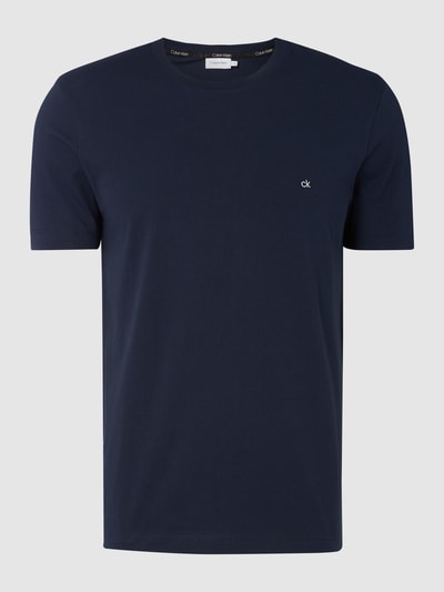 CK Calvin Klein T-Shirt mit Logo-Stickerei Marine 1